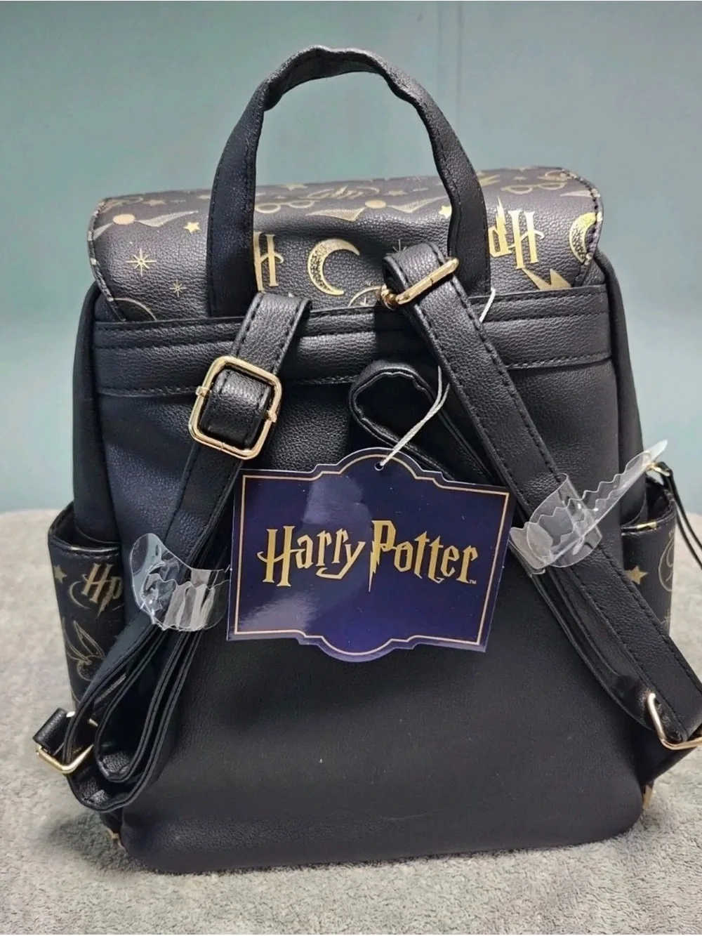 Primark x Harry Potter Black Faux Leather Backpack